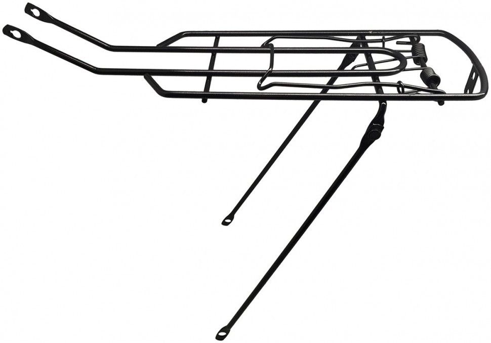 Багажник велосипедный 26'' стальной с пружинами / Велобагажник черный