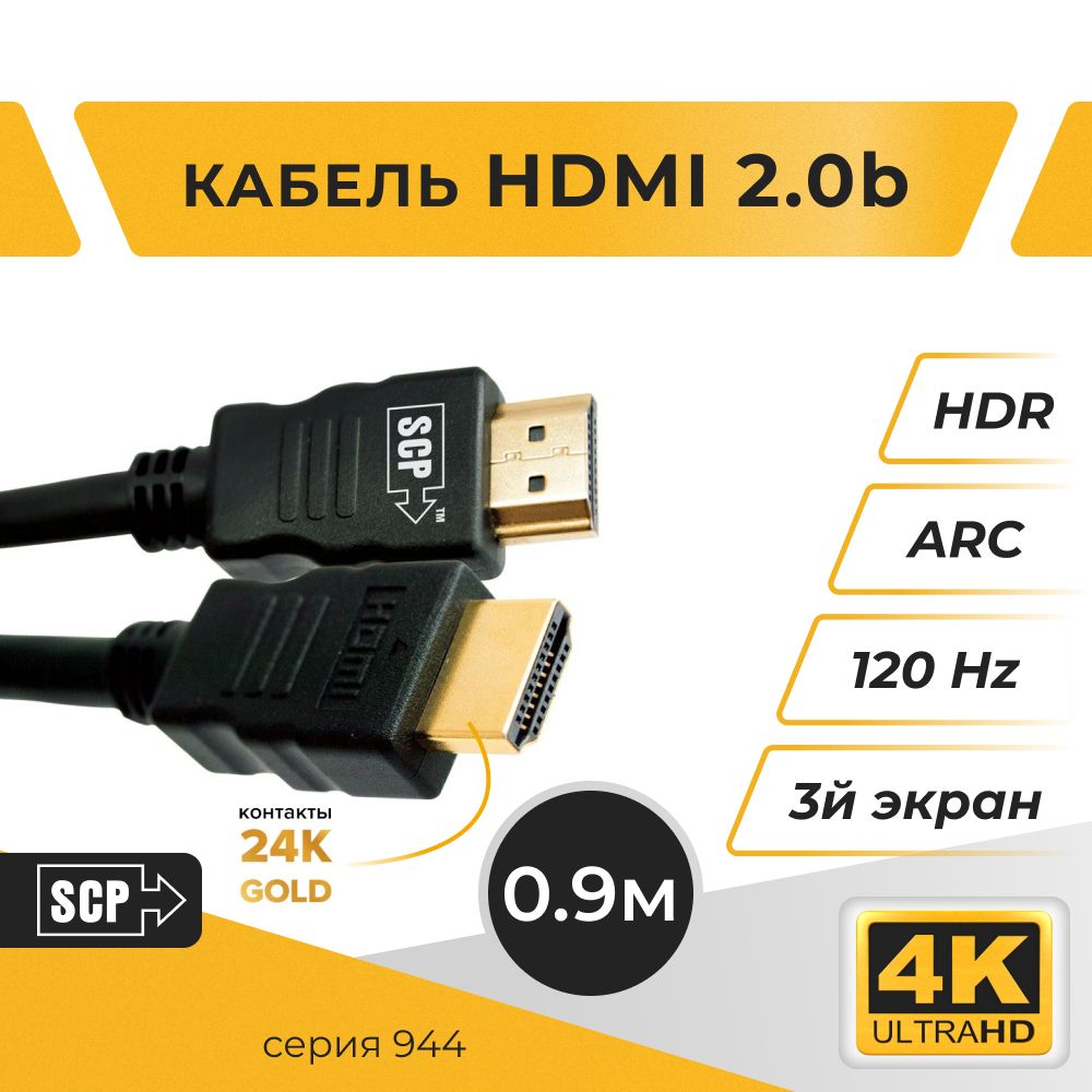 Кабель HDMI SCP 944 - купить по низкой цене в интернет-магазине OZON  (935065926)