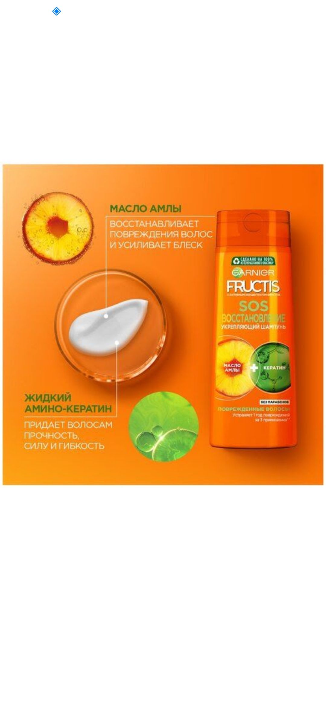 Garnier fructis sos восстановление для секущихся и поврежденных волос маска