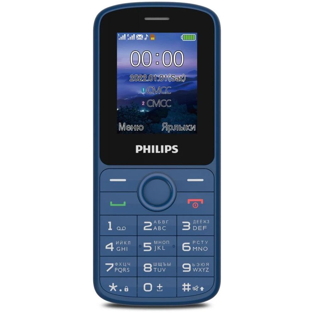 Мобильный телефон Philips Xenium E2101, синий - купить по выгодной цене в  интернет-магазине OZON (902241072)