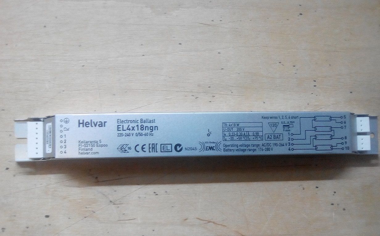 Баласт или балласт. Электронный балласт Helvar. Helvar 444. Helvar Stereomatic 2000. HF-P 218/236 TL-D III 220-240 В 50/60 Гц.