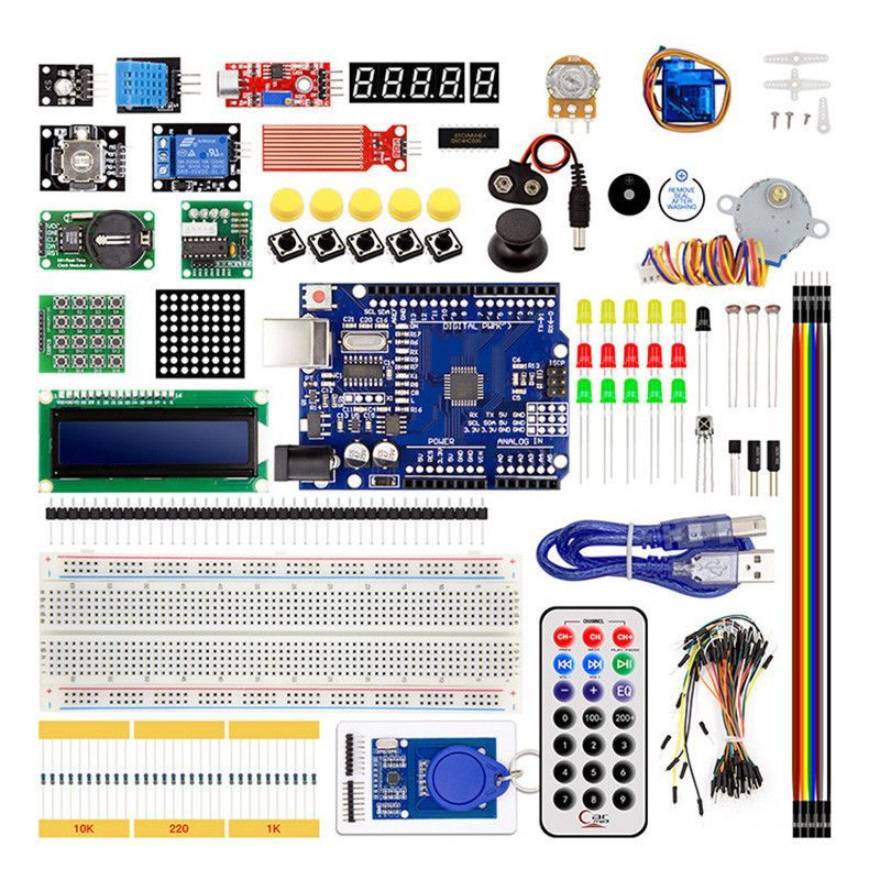 СтартовыйнабордлямоделированияАрдуино(ArduinoUNOR3)9VMaximumKITсRFIDмодулемArduinostarterkitобучающийнаборкомплектвкоробке