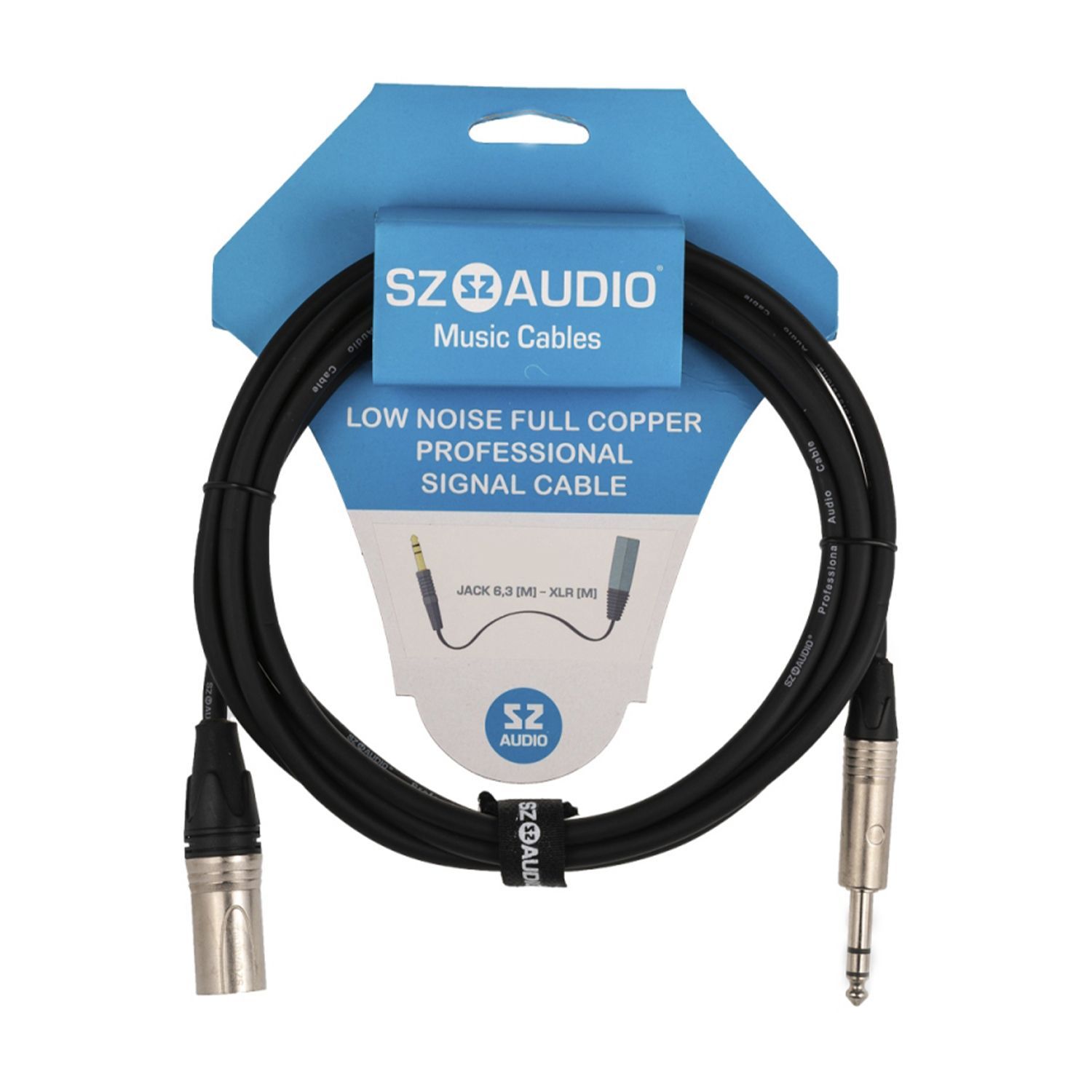 SZ-Audio Аудиокабель 6.3 мм/XLR, 1 м, черный