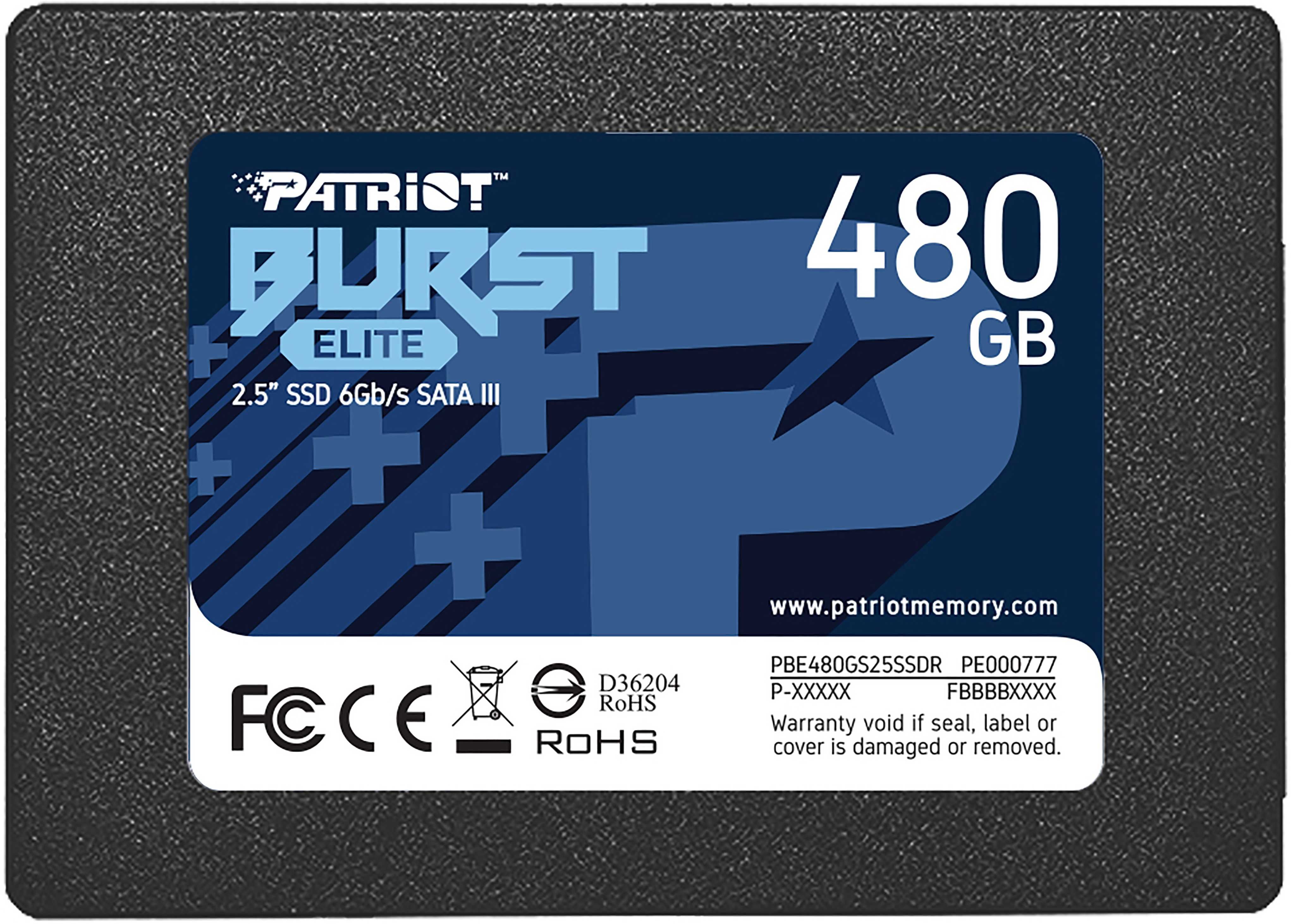 PatriotMemory480ГБВнутреннийSSD-дискPBE480GS25SSDR(PBE480GS25SSDR)