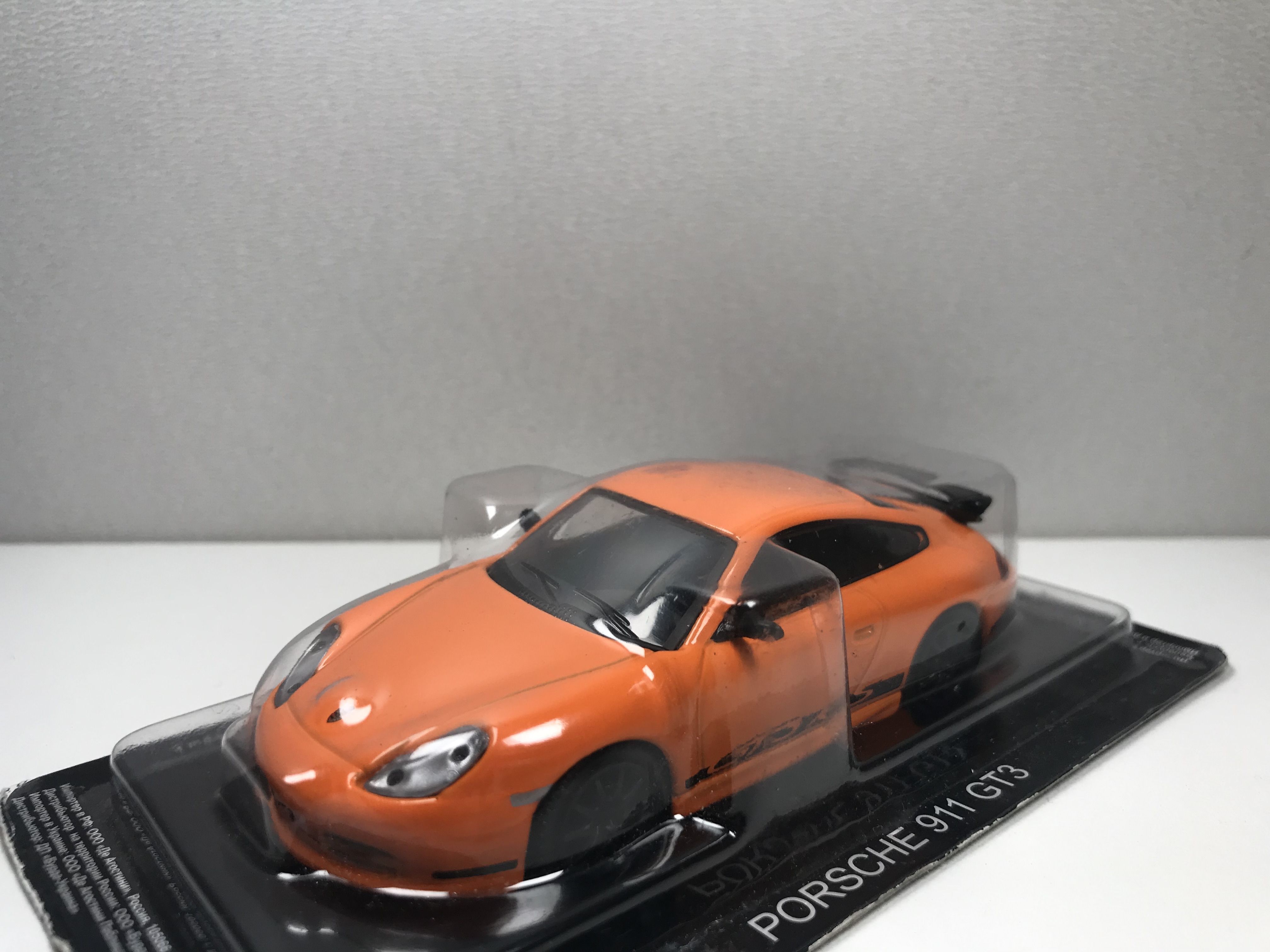 КоллекционнаямасштабнаямодельавтомобиляPORSCHE-911GT3/Суперкары/масштаб1:43