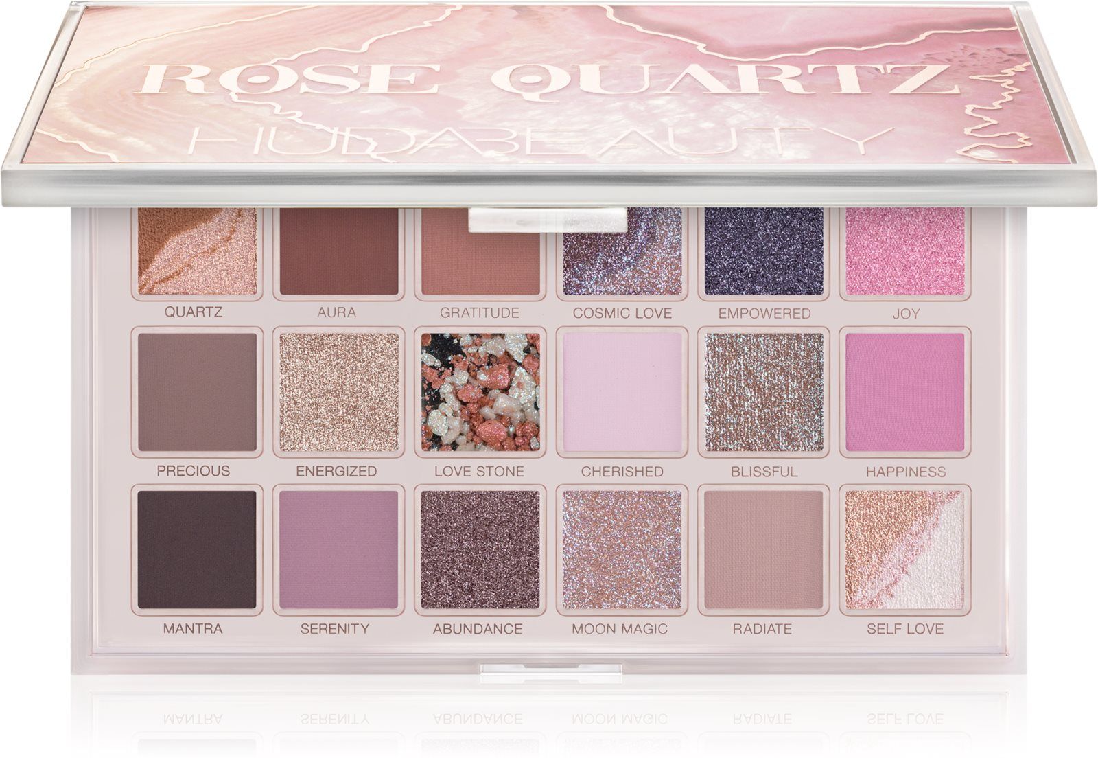 Палетка Huda Beauty Rose Quartz. Huda Beauty Rose Quartz Palette. Палетка худа Бьюти розовый кварц. Huda Beauty тени Rose Quartz.