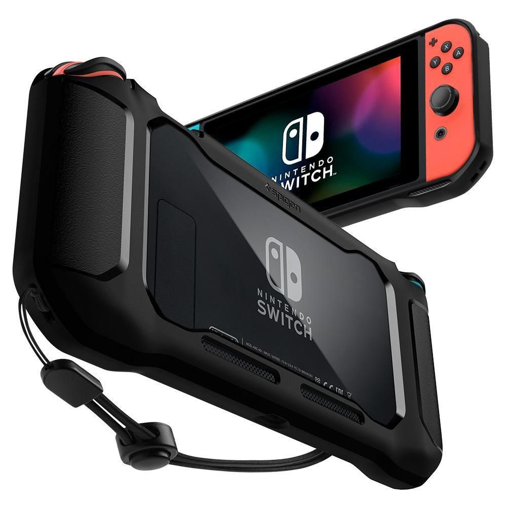 Чехол Spigen на Nintendo Switch (ACS01228) Rugged Armor / Спиген Чехол для Нинтендо Свитч Противоударный, Черный