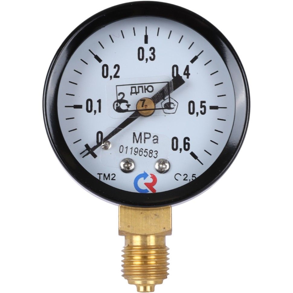 Манометррадиальныйd50мм,подключение1/4",до6бар(0-0,6МПа)ТМ-210P.00Росма