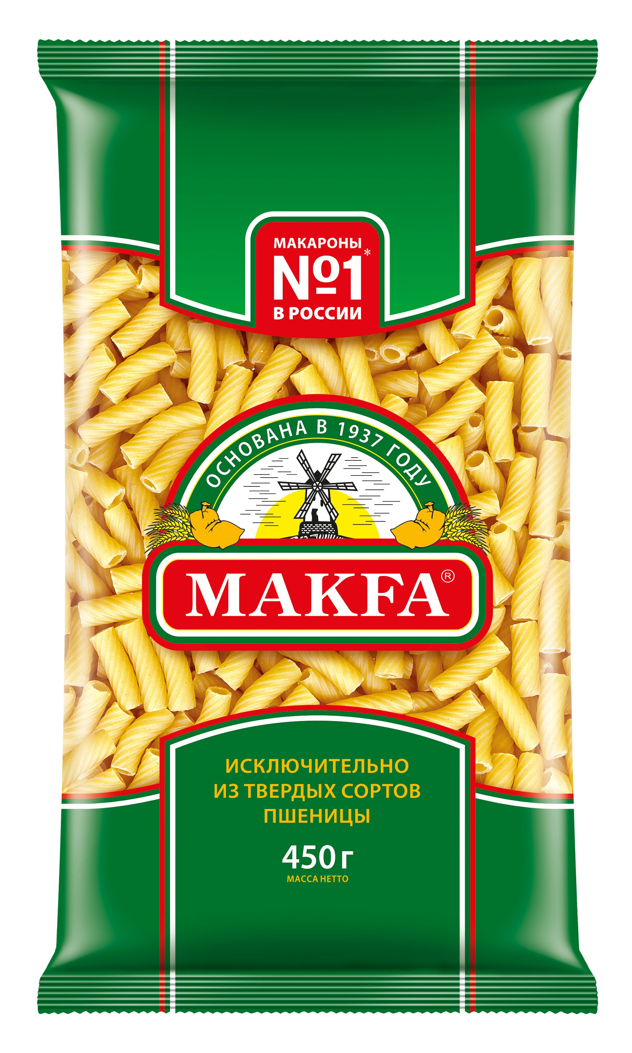 Макароны Макфа спирали 450 г.