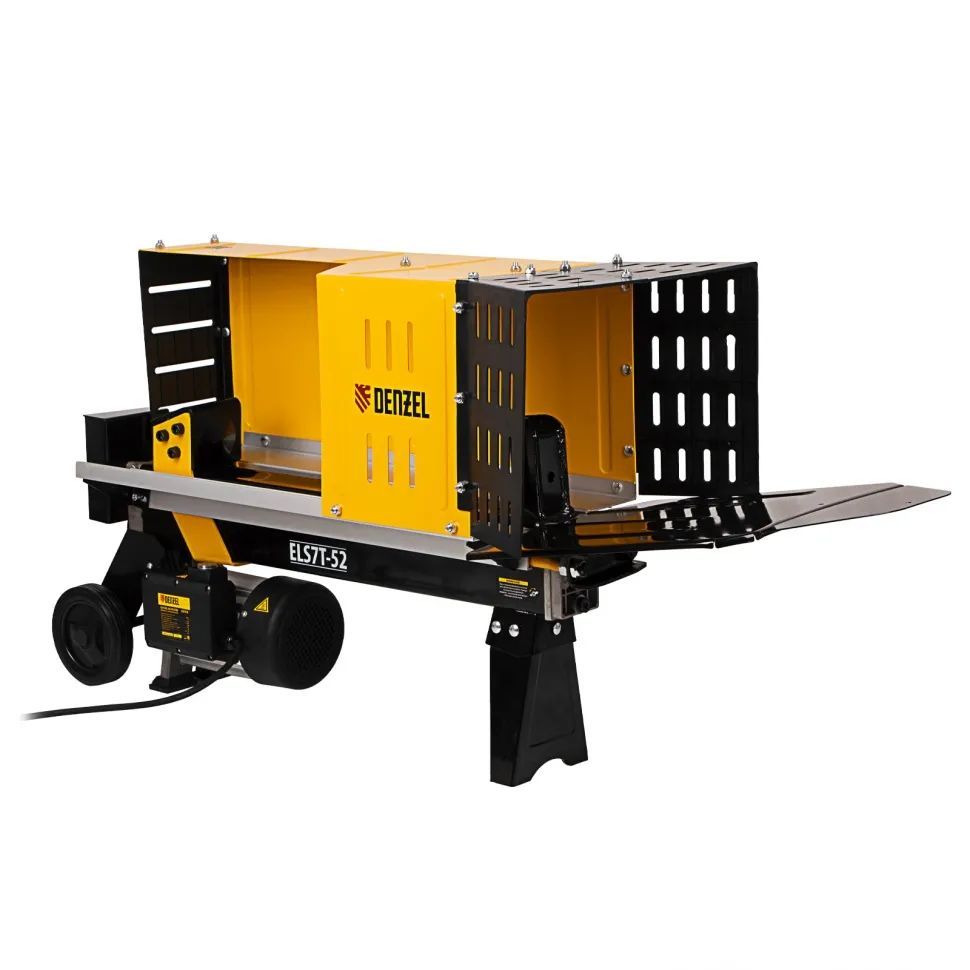 Дровокол электрический ELS7T-52, 2300 Вт, сила раскола 7т, макс. размеры полена D250 x 520 мм Denzel 96905