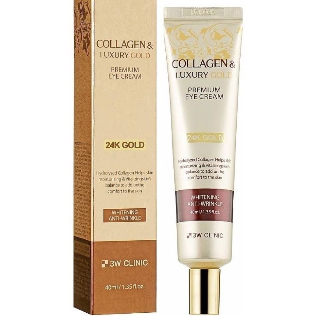 Крем gold collagen. Collagen Luxury Gold 3w Clinic. Lange крем вокруг глаз. Корейское средство от пигментации на лице. 3w Clinic Collagen Retinol Eye Ball Serum