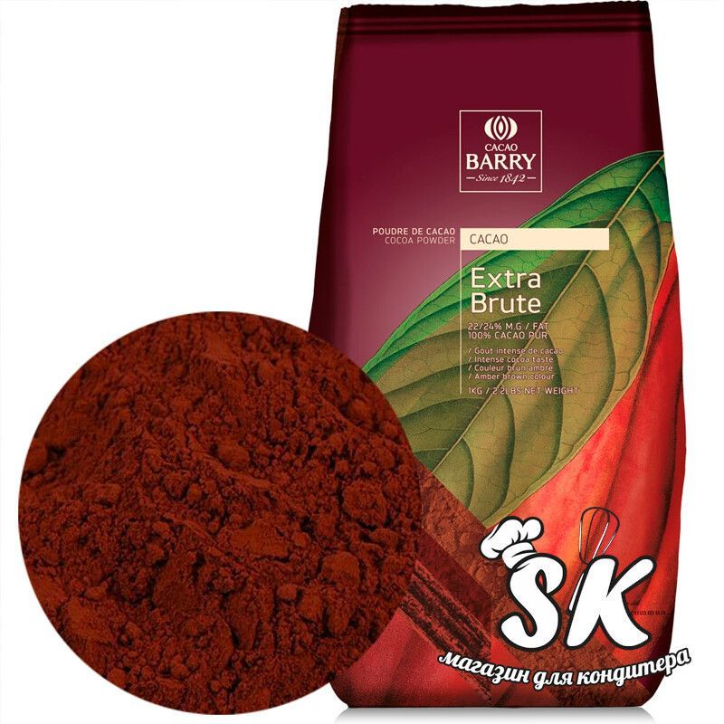 Какао барри экстра. Какао порошок Cacao Barry Extra Brute 22/24%. Какао порошок Barry Extra Brute (1 кг). Какао-порошок (темно-красный) Cacao Barry Extra Brut DCP-22sp-RT-760. Какао Cacao Barry Extra Brute 22/24 алкализованный упаковка.