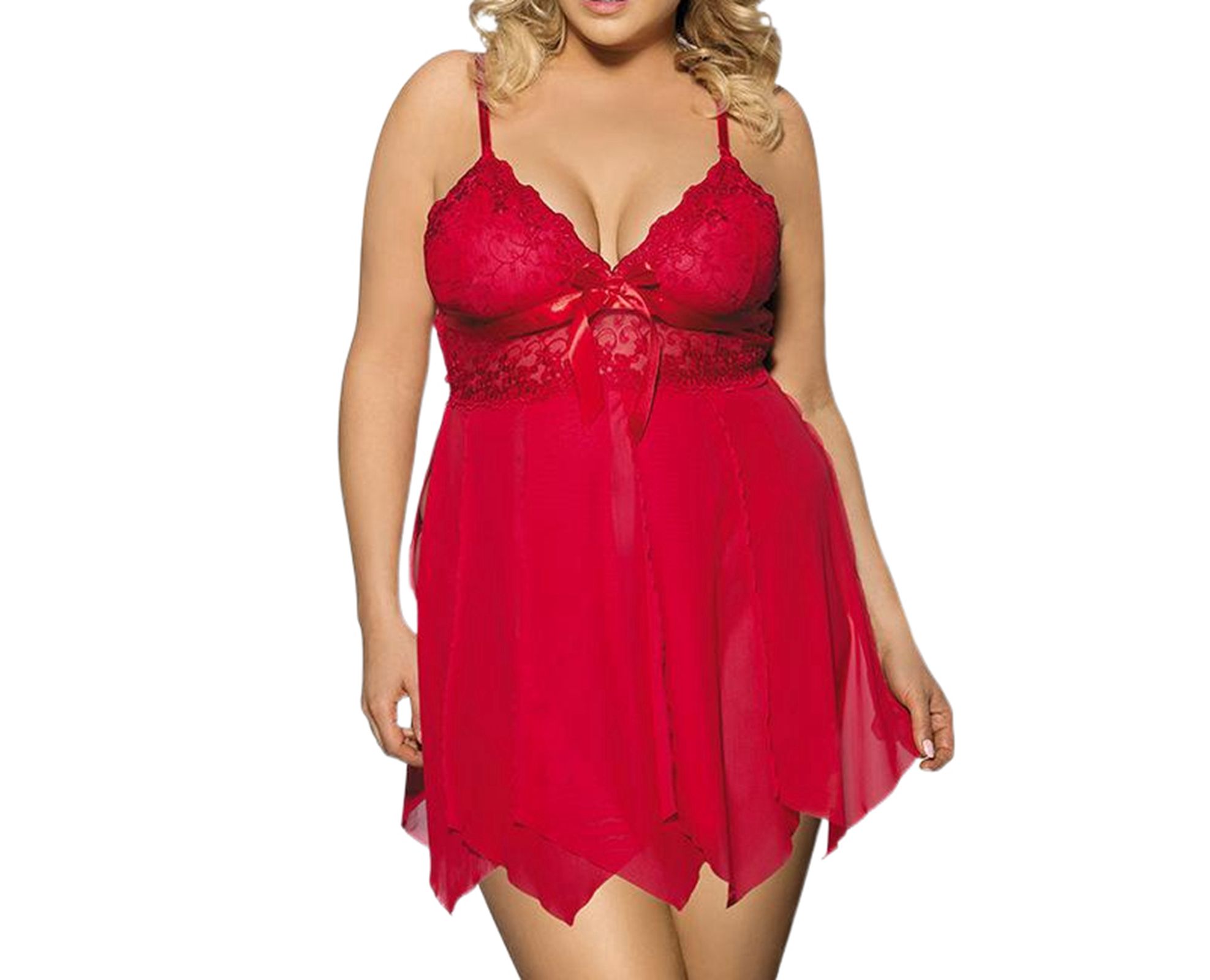 Plus Size Chemise Lace Babydoll