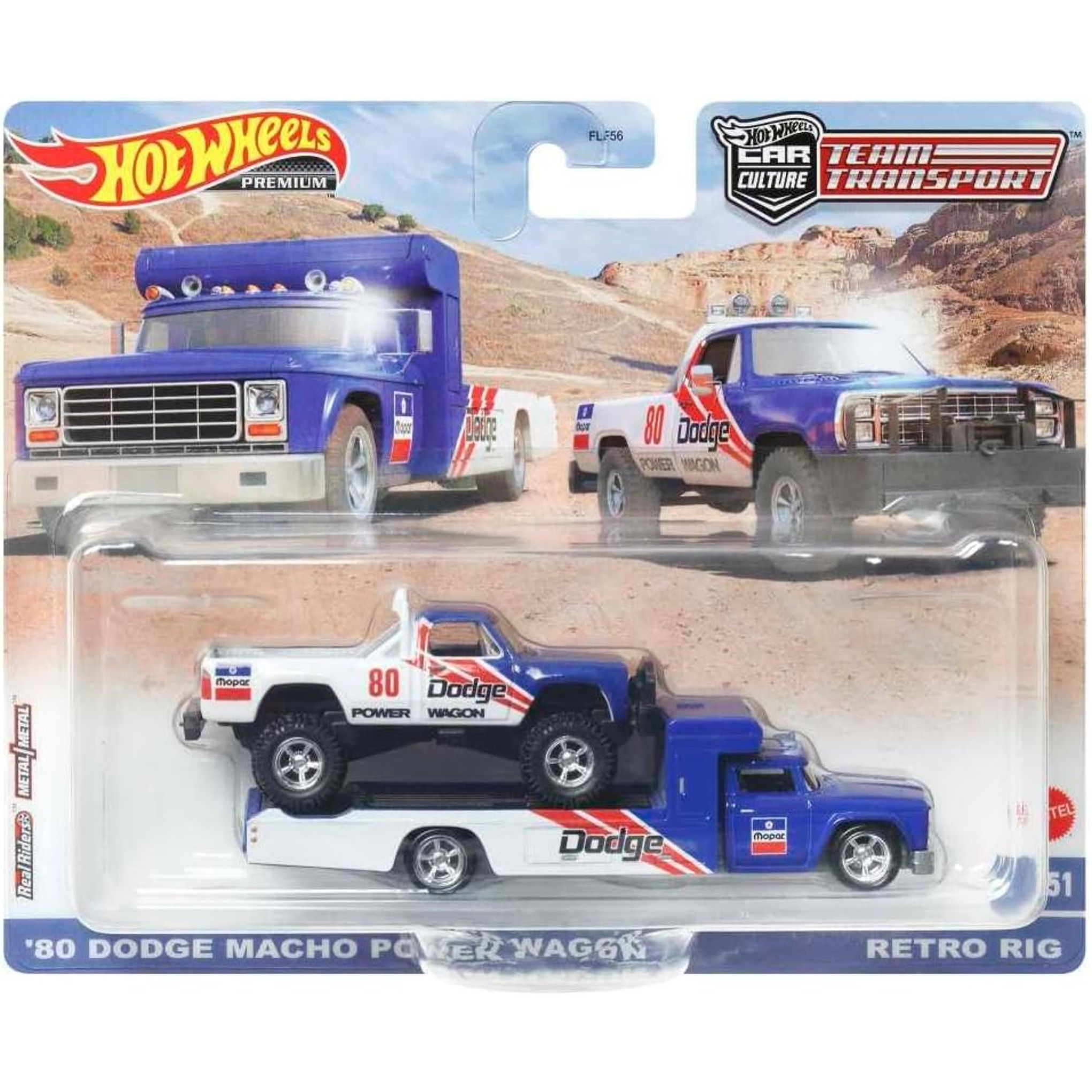 FLF56-HKF38 Машинка игрушка Hot Wheels Premium Culture металлическая  коллекционная Team Transport 80 Dodge Macho & Retro Rig - купить с  доставкой по выгодным ценам в интернет-магазине OZON (1128857794)