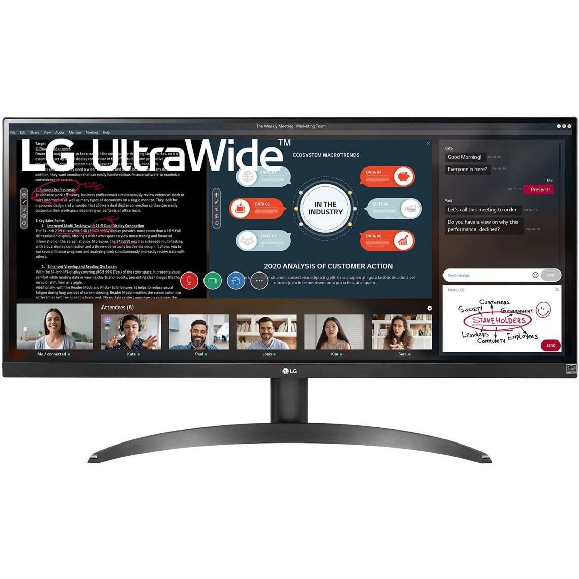 LG29"Монитор29WP500-B,черный