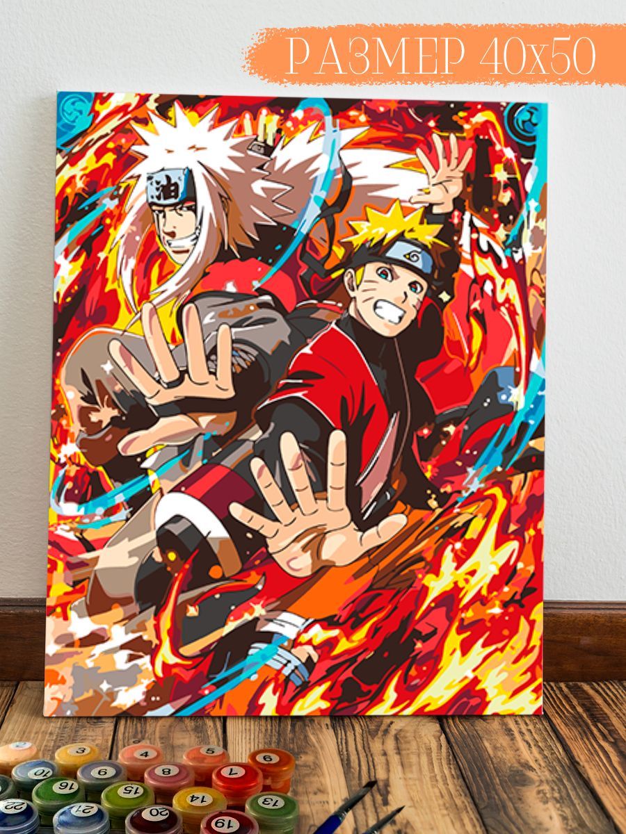 Pintura por número neon naruto-p53961 30x40cm uzumki equipe sete