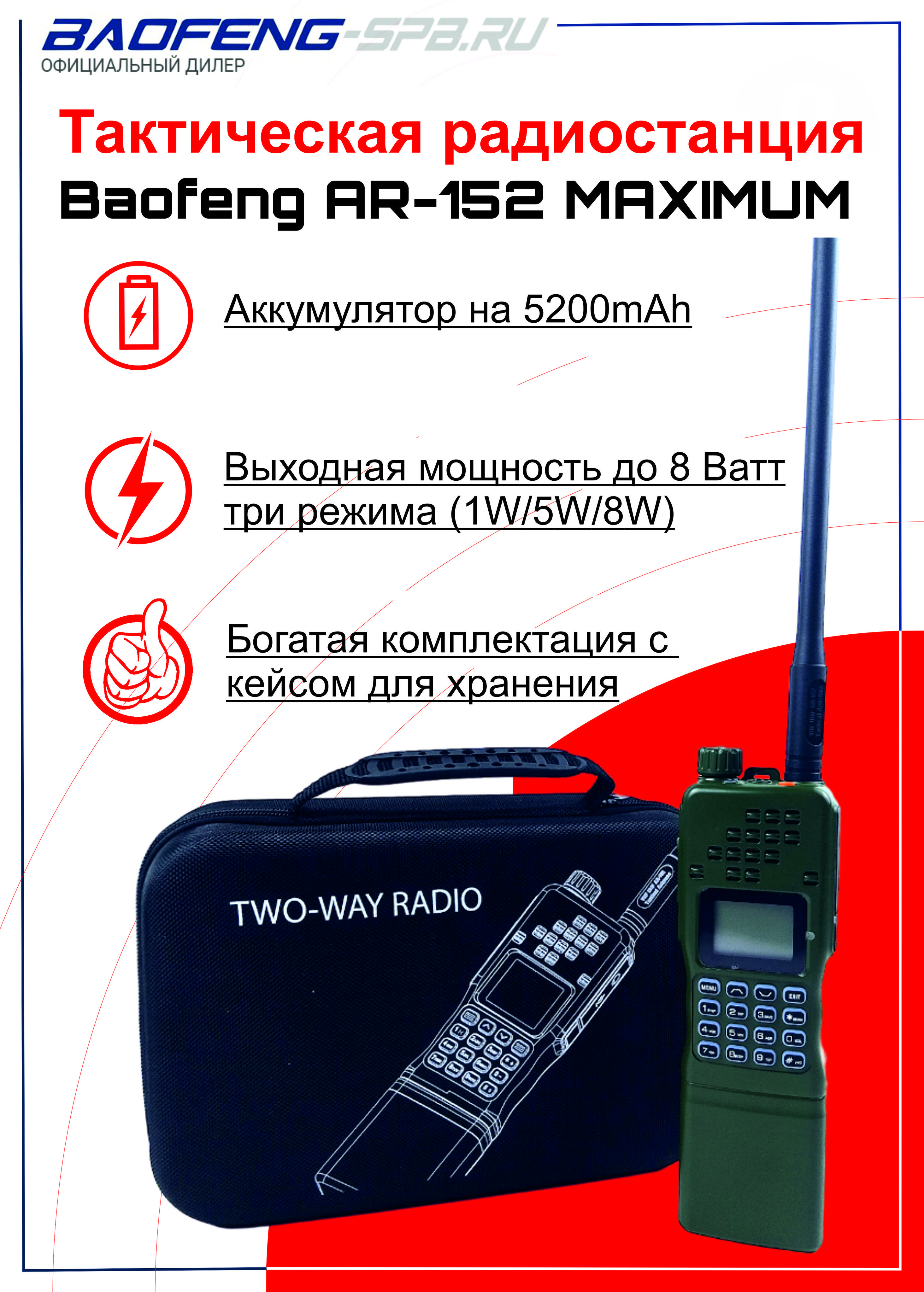 Радиостанция Baofeng ar152max, 128 каналов - купить по доступным ценам в  интернет-магазине OZON (1173394528)