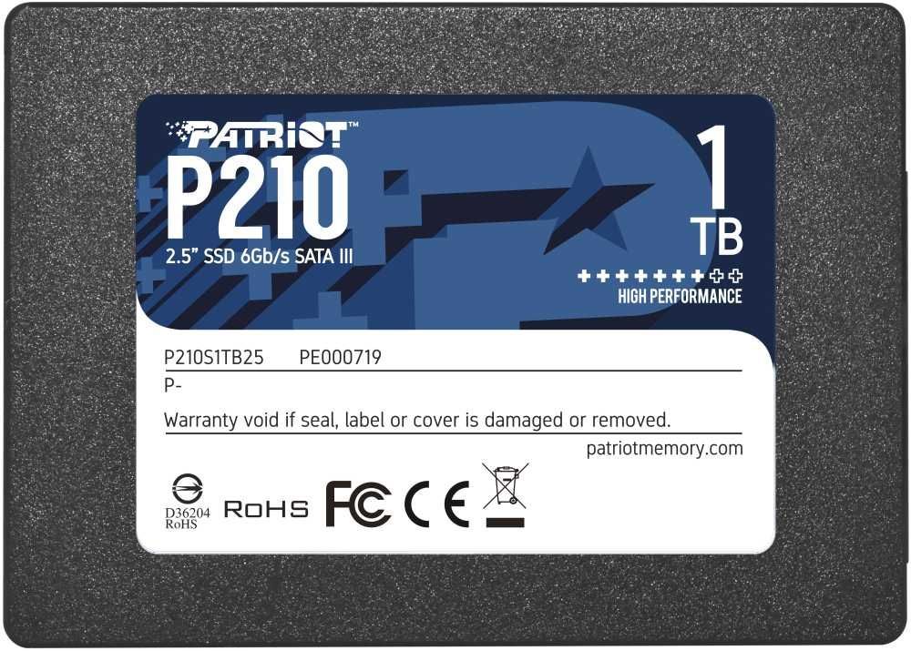 PatriotMemory1ТБВнутреннийSSD-дискP210S1TB25(P210S1TB25)