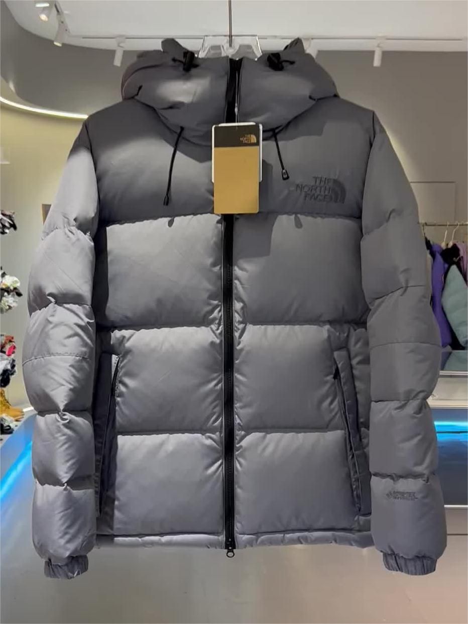 North face 1996 retro outlet nuptse jacket grey