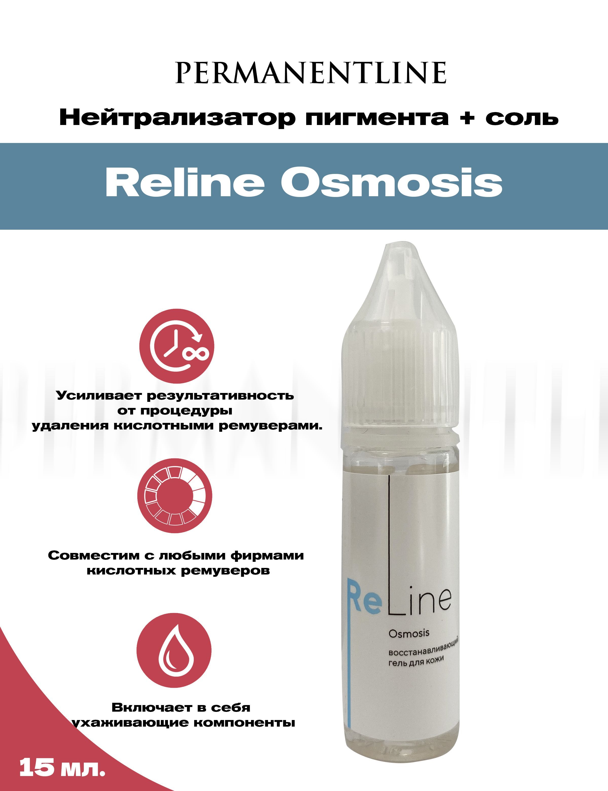 Нейтрализатор + соль ReLine Osmosis от Permanentline для усиления действия ремувера