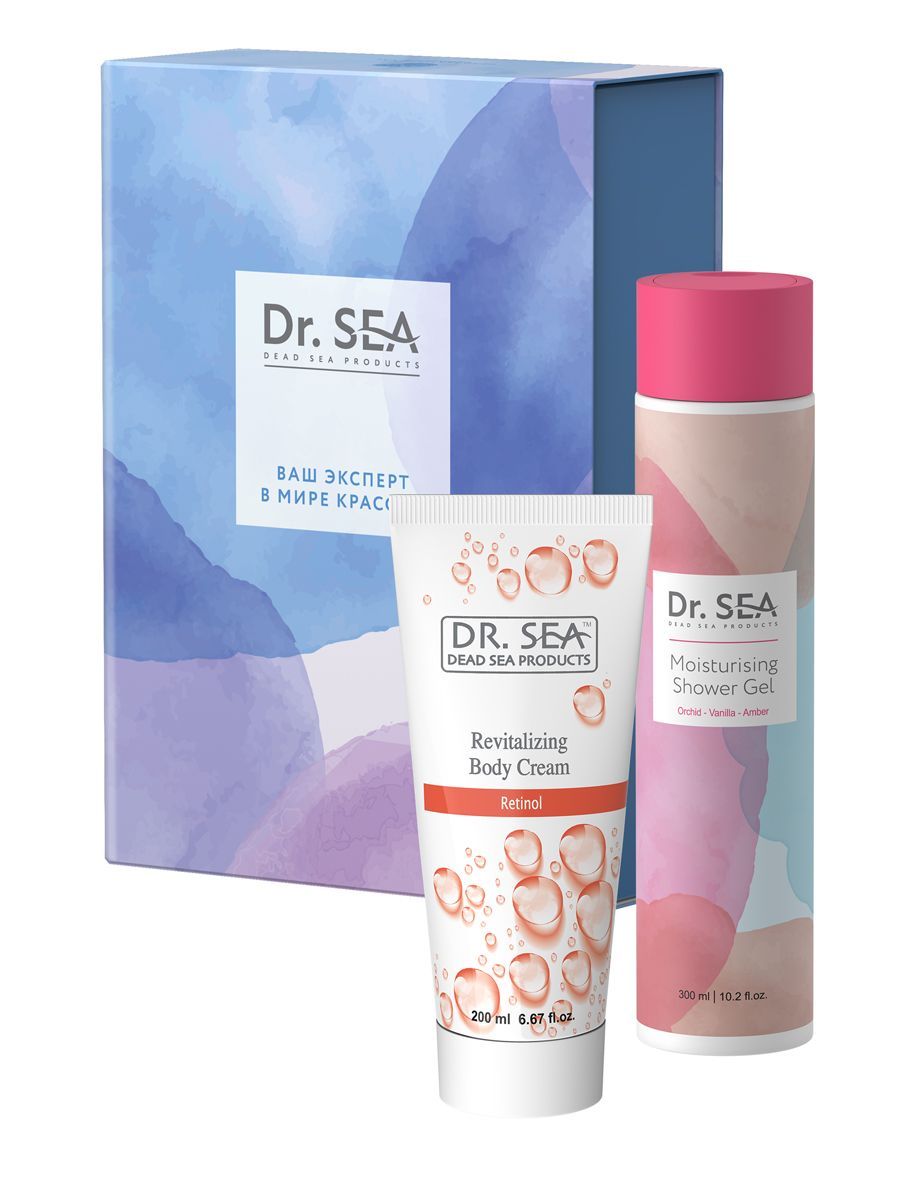 Dr. Sea / Подарочный набор "RELAX & MOISTURISING" увлажняющий гель для душа + антицеллюлитный крем для тела