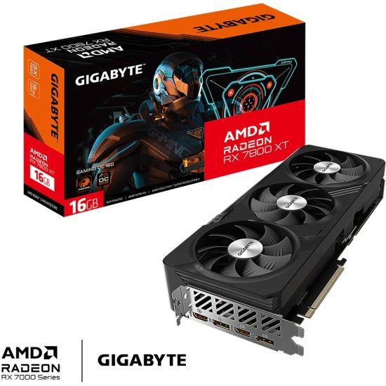 GigabyteВидеокартаRadeonRX7800XTGAMINGOC16ГБ(GV-R78XTGAMINGOC-16GD)