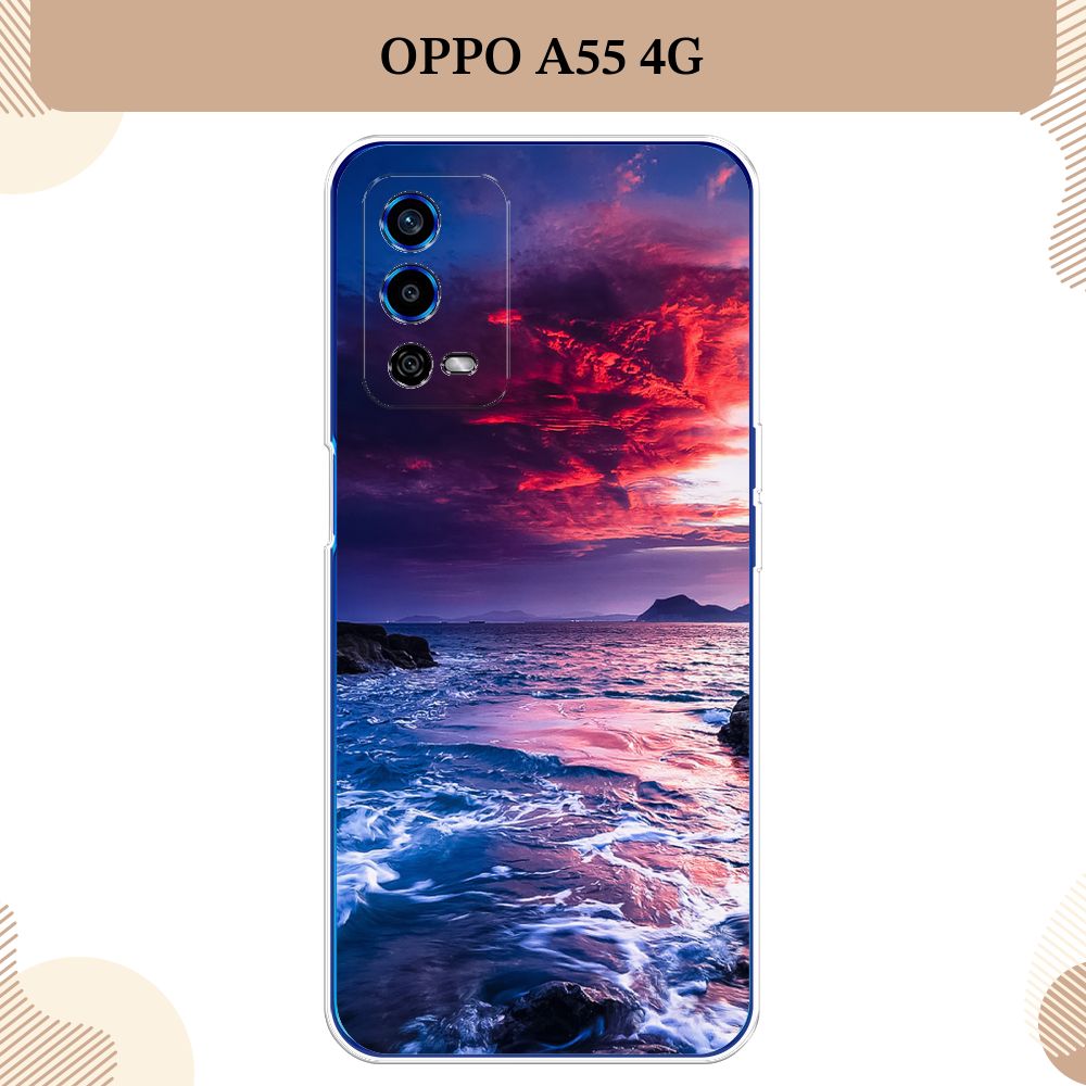 Силиконовый чехол на Oppo A55 4G / Оппо А55 4G Волны 1 - купить с доставкой  по выгодным ценам в интернет-магазине OZON (545119320)