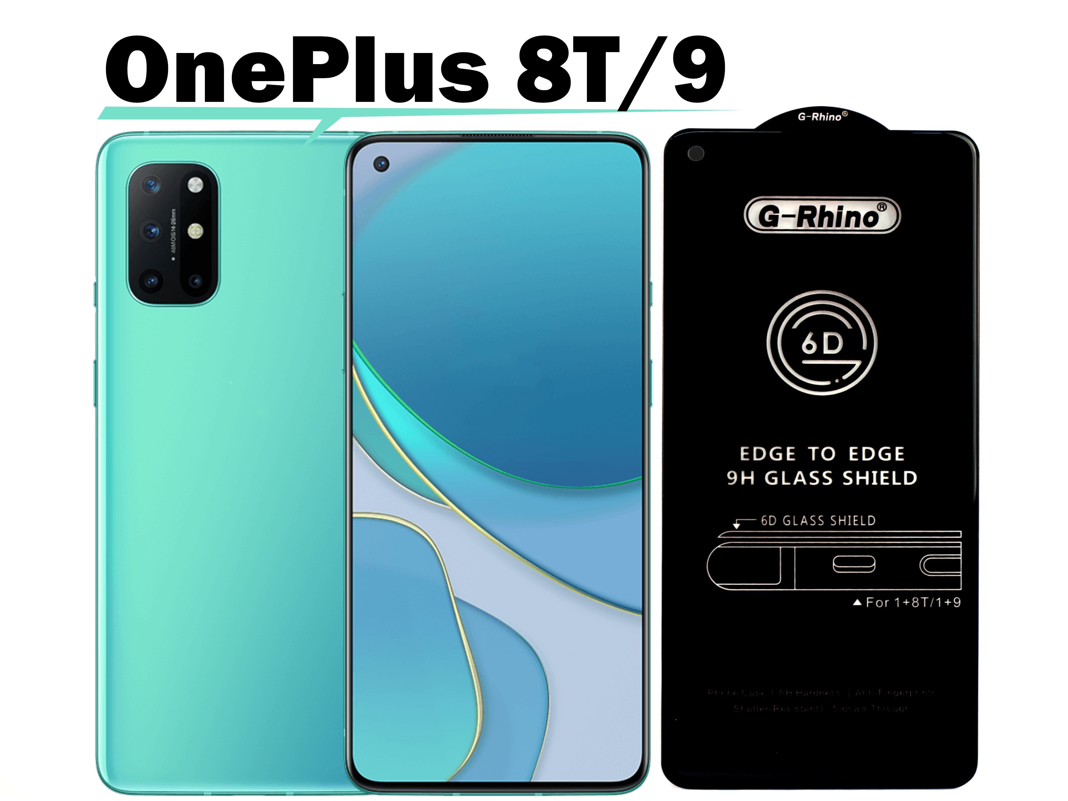 Защитное стекло G-Rhino для OnePlus 8T / OnePlus 9 Закаленная прозрачная  защита 9H на экран для смартфона ВанПлас 8Т Противоударная бронь на дисплей  телефона УанПласт 9 - купить с доставкой по выгодным