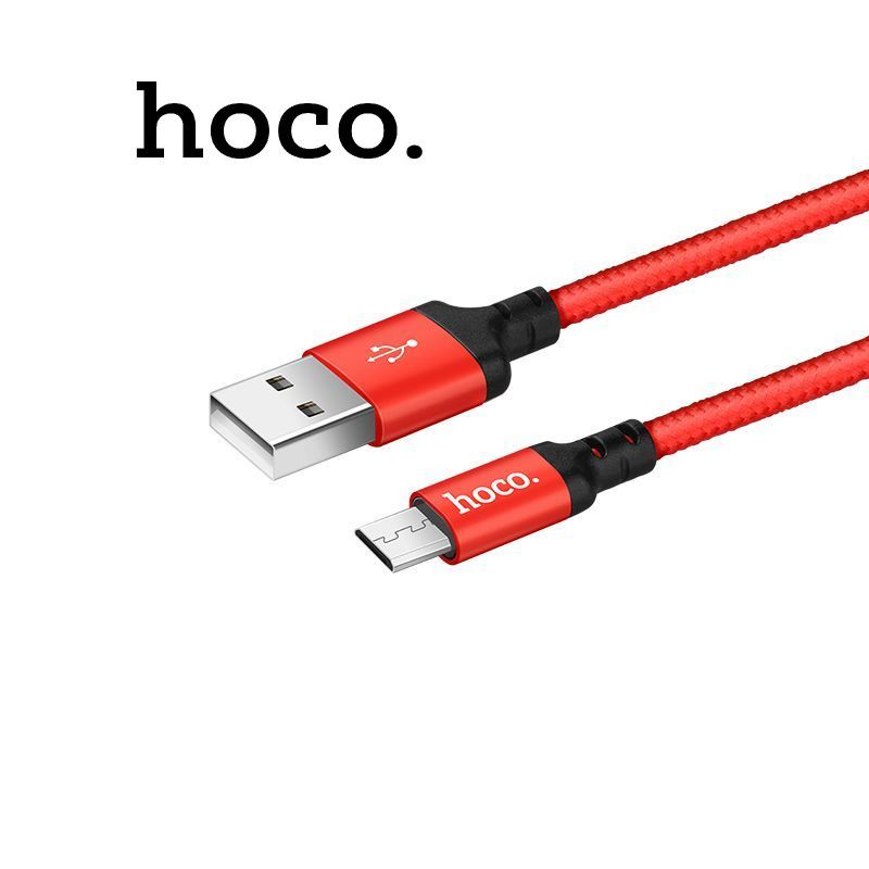 hocoКабельдлямобильныхустройствUSB2.0Type-A/micro-USB2.0Type-A,1м,красный