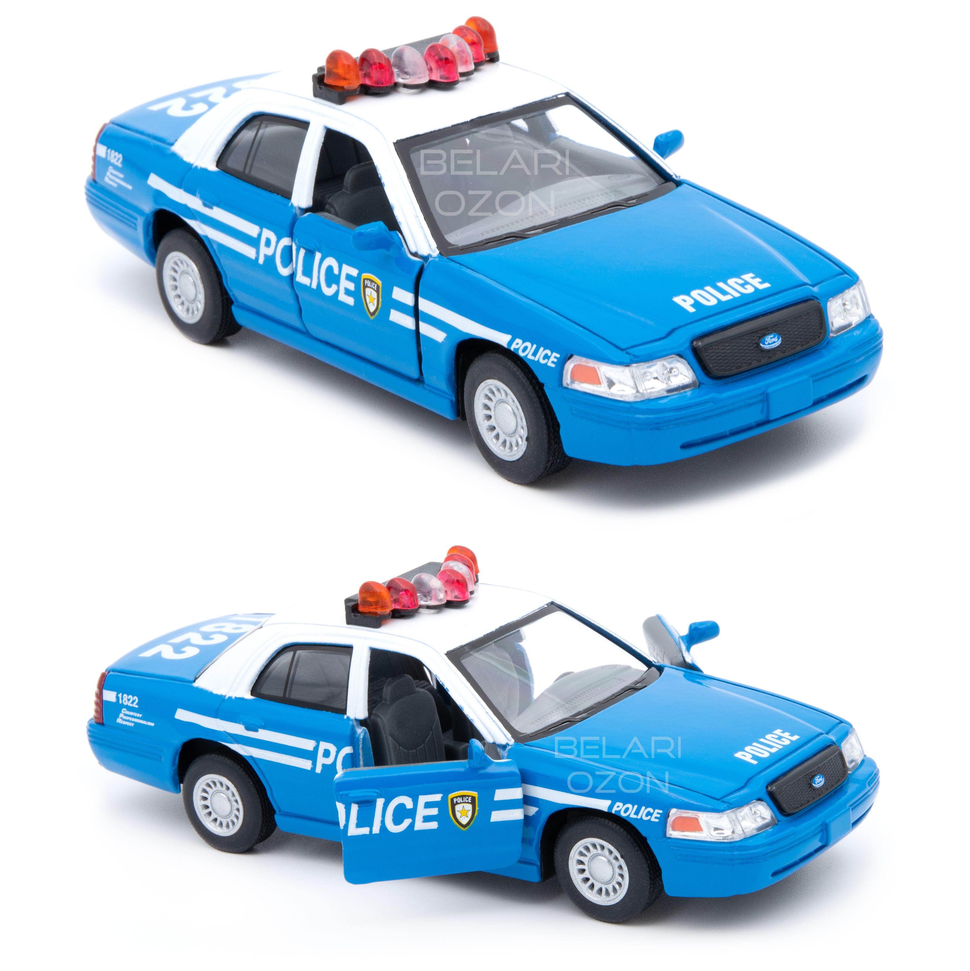 Машинка металлическая Kinsmart 1:42 Ford Crown Victoria Police Interceptor  (Форд Краун Виктория полицейский) KT5342A инерционная, двери открываются -  купить с доставкой по выгодным ценам в интернет-магазине OZON (555117538)