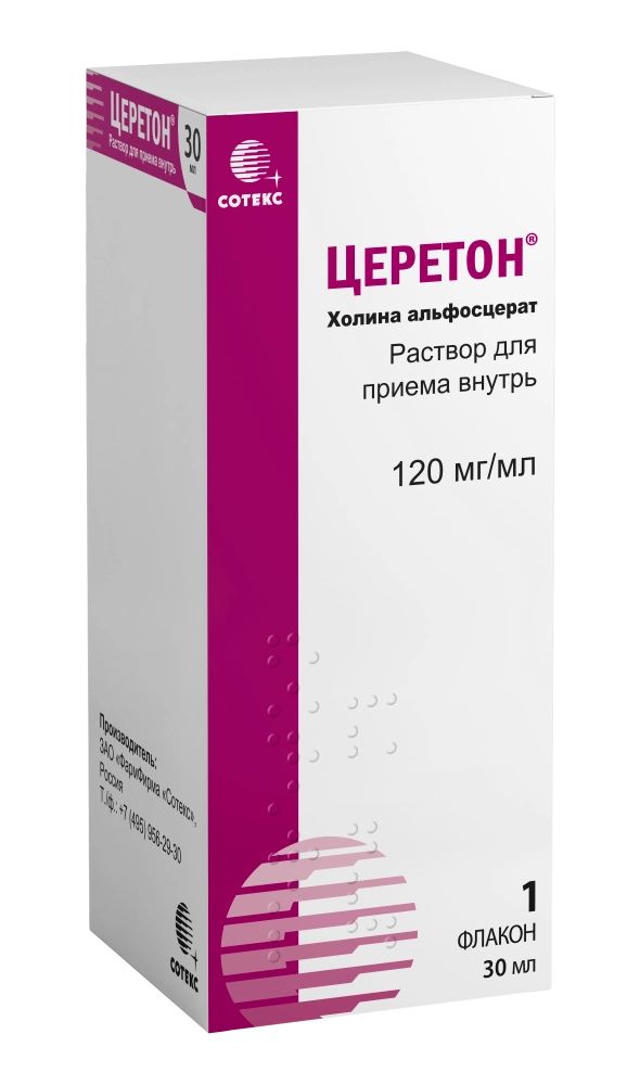 Церетон, раствор для внутр прим 120 мг/мл, 30 мл, комплект (пипетка дозирующая + адаптер)