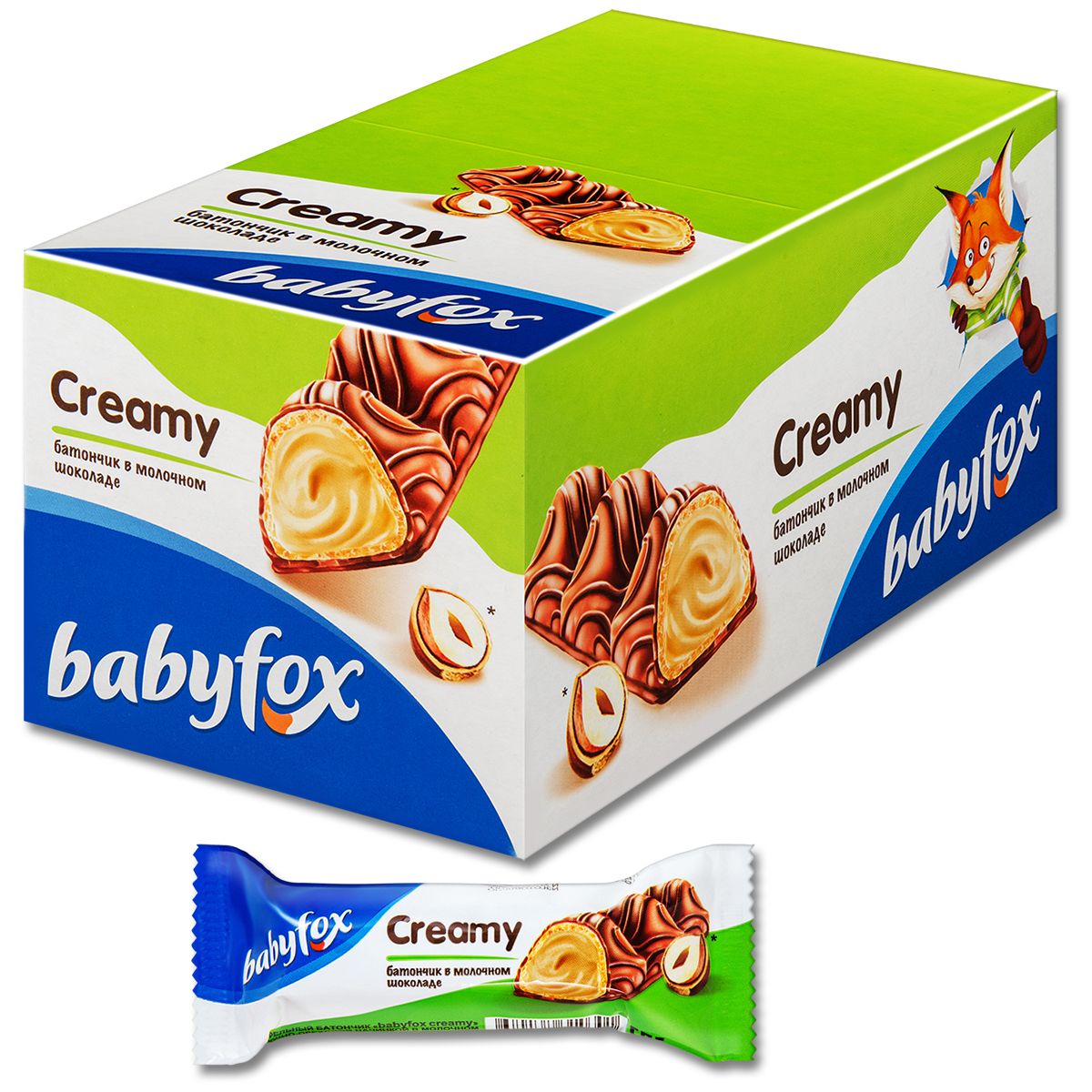 Babyfox creamy конфеты. Baby Fox батончик. Бэби Фокс батончик вафельный. Вафельный батончик Baby Fox creamy мол-орех 23г. Шоколадка Беби Фокс.