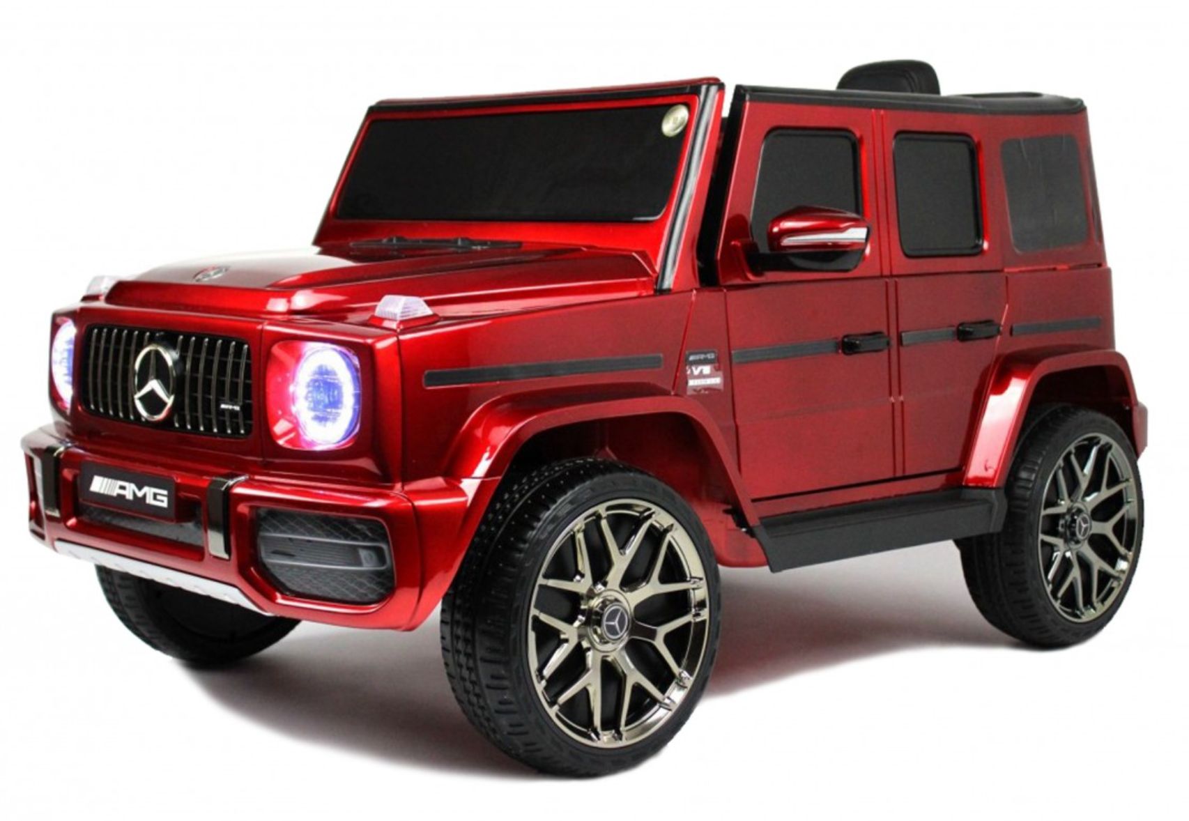 Детский электромобиль Rivertoys Mercedes-Benz G63 (T999TT) вишневый глянец (ЛИЦЕНЗИОННАЯ МОДЕЛЬ) с дистанционным управлением