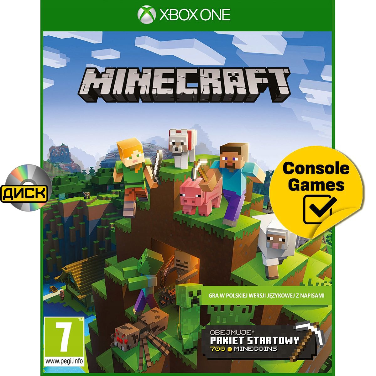 Игра XBOX ONE Minecraft (русские субтитры) (Xbox One, Xbox Series, Русские субтитры)