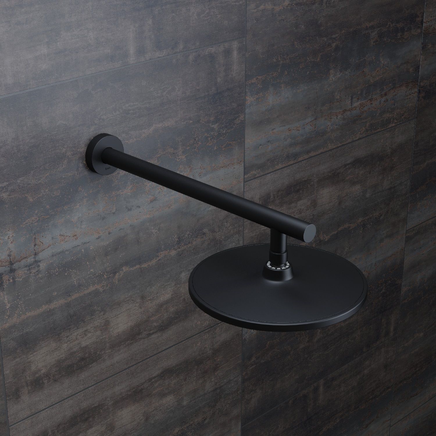 Фото товара на маркетплейсе ozon Кронштейн для верхнего душа в стену, круглый, черный матовый, Optima Home, IDDIS, OPH40BRi61