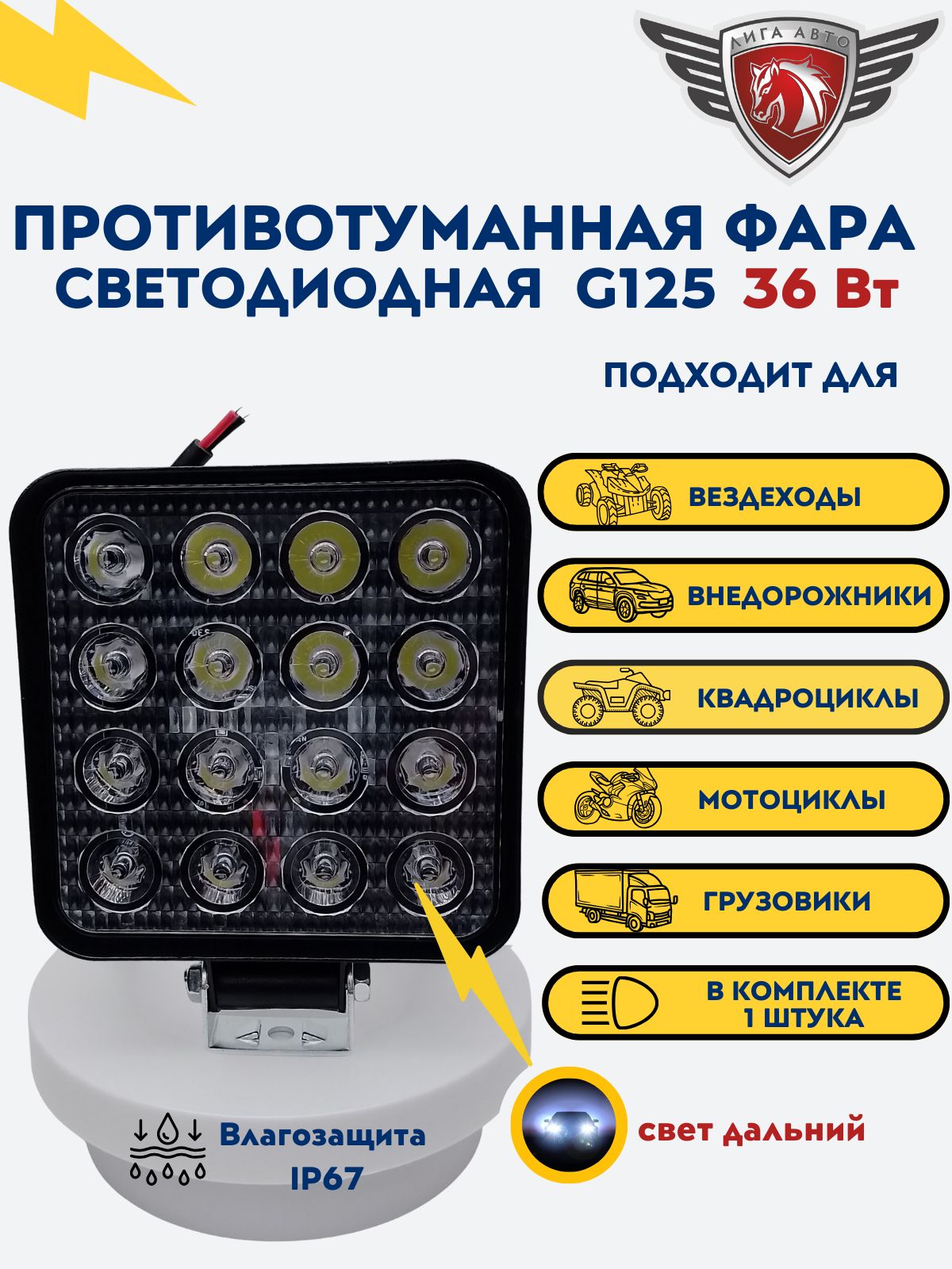 Фары противотуманные, Без цоколя купить по выгодной цене в  интернет-магазине OZON (1305933123)