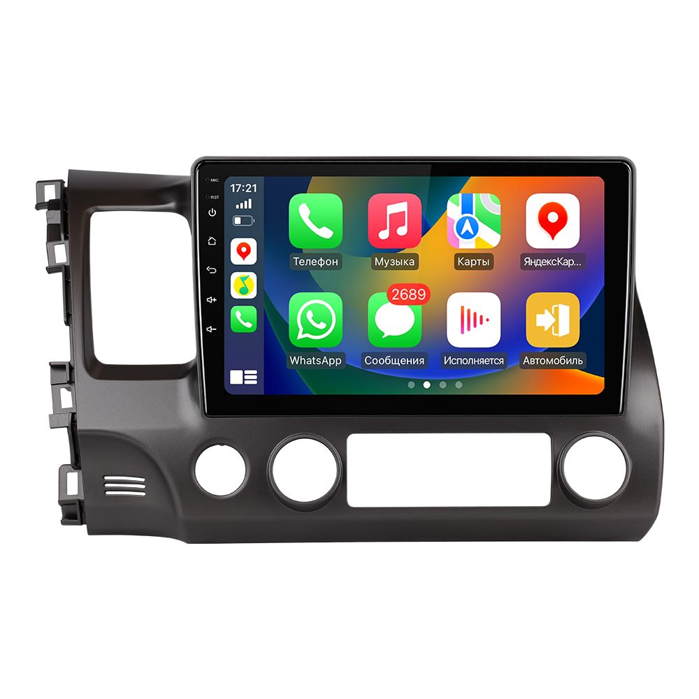 автомагнитола 2 din подходит для магнитола хонда цивик 4д For Civic 8 FK FN  FD 2005-2012,Android ,6G/128G,сенсорный экран 10.1