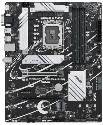 Материнская плата ASUS PRIME B760-PLUS D4 (LGA 1700, Intel B760, DDR4, 128 ГБ, PCIE 5.0), 90MB1CW0-M1EAY0