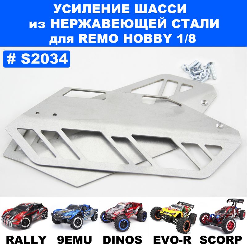 Нержавеющие стальные ребра жесткости DERB для Remo Hobby 1/8