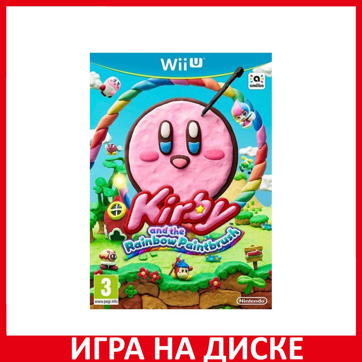 Игра Kirby and the Rainbow Paintbrush Wii U Диск на Nintendo WiiU