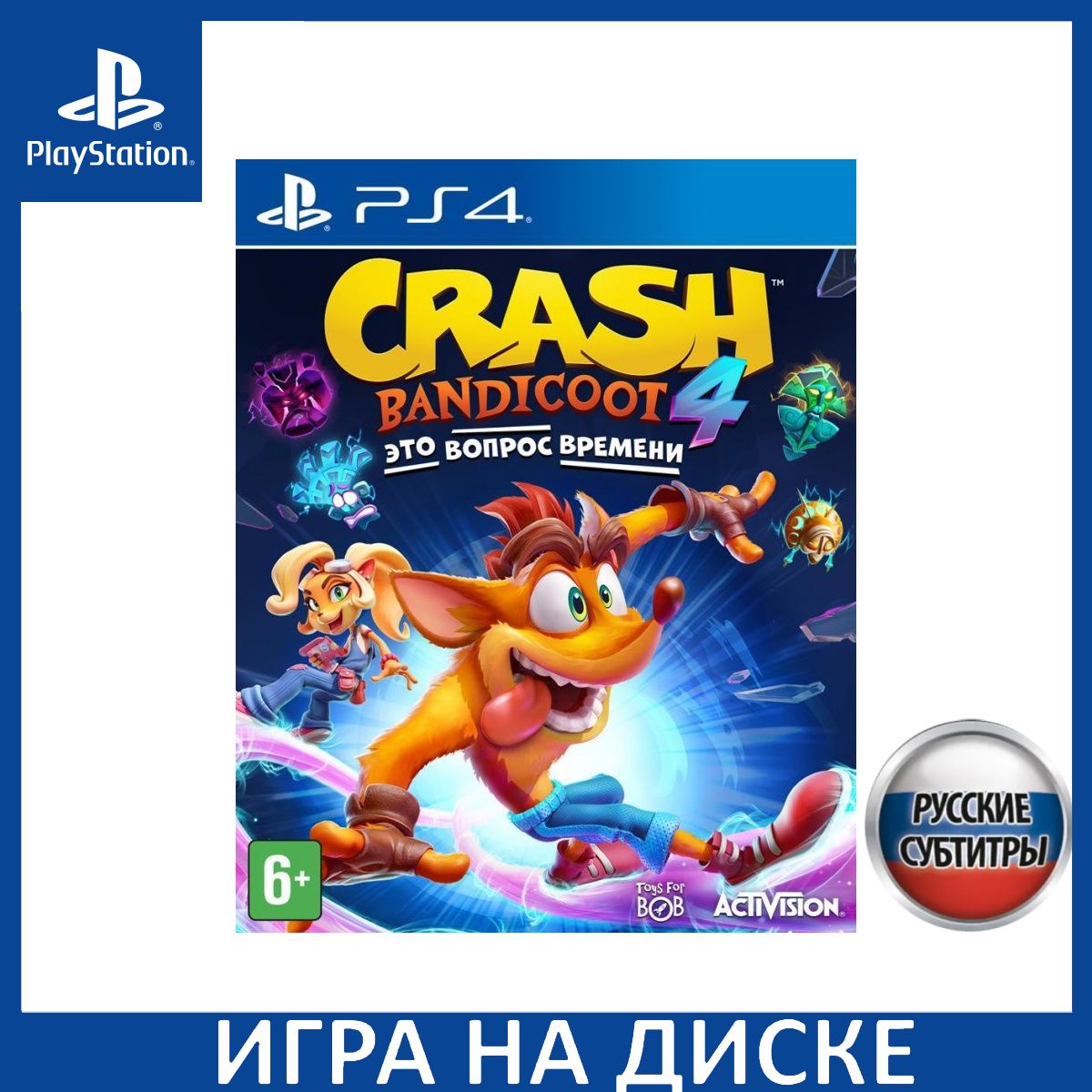 ИграCrashBandicoot4ЭтоВопросВремени(ItsAboutTime)PS4,PS5РусскаяВерсияДискнаPlayStation4иPlayStation5