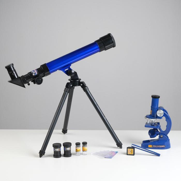 Набор: телескоп настольный, три линзы: х20, 30, 40 + микроскоп, увеличение х300, 600, 1200  #1