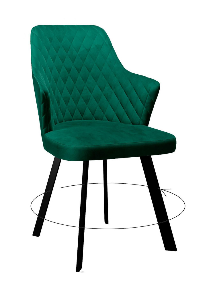 Высокий стул со спинкой мягкий мебель для квартиры DikLine 245 поворотный  #1