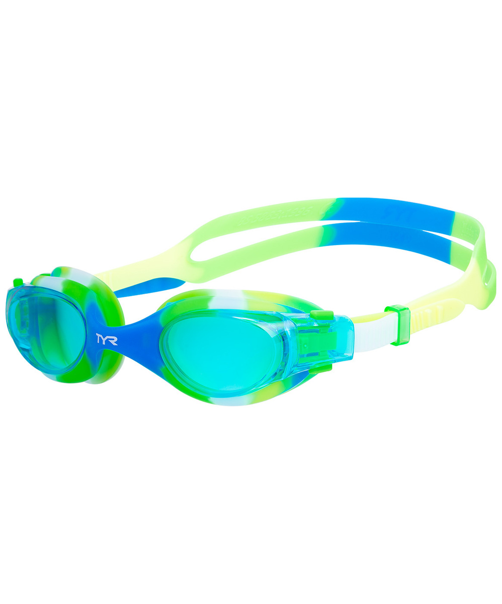 Очки TYR Vesi Tie Dye Mirrored Junior, Lgvsitdm/487, голубой — купить в