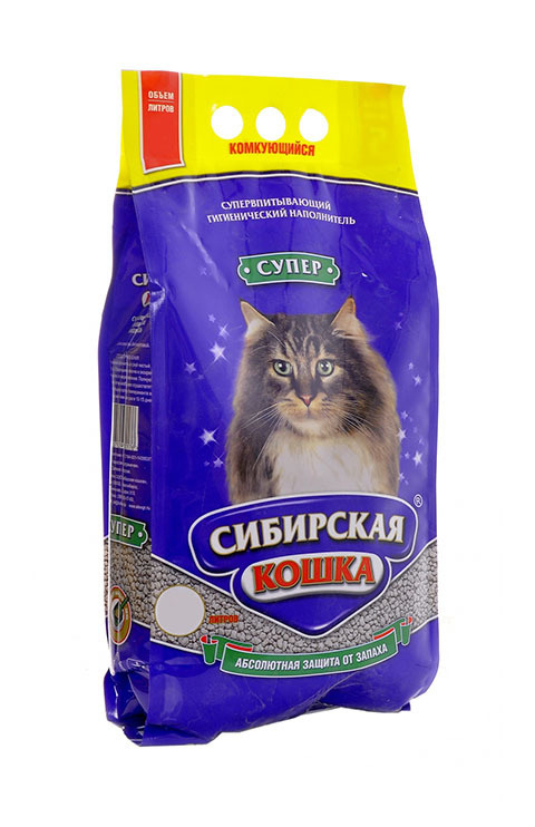 сибирская кошка комкующийся наполнитель супер 20 кг