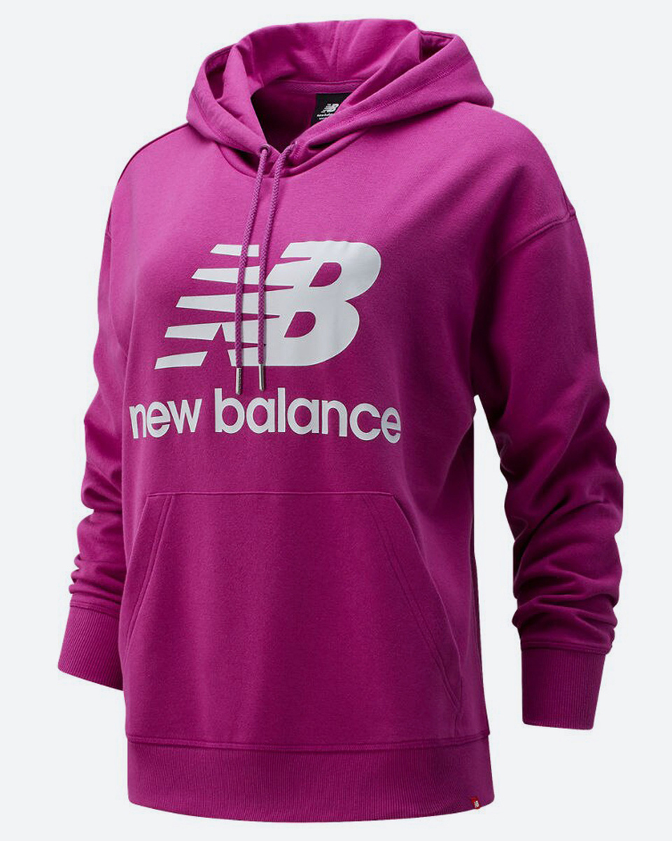 new balance essentials stacked logo hoodie