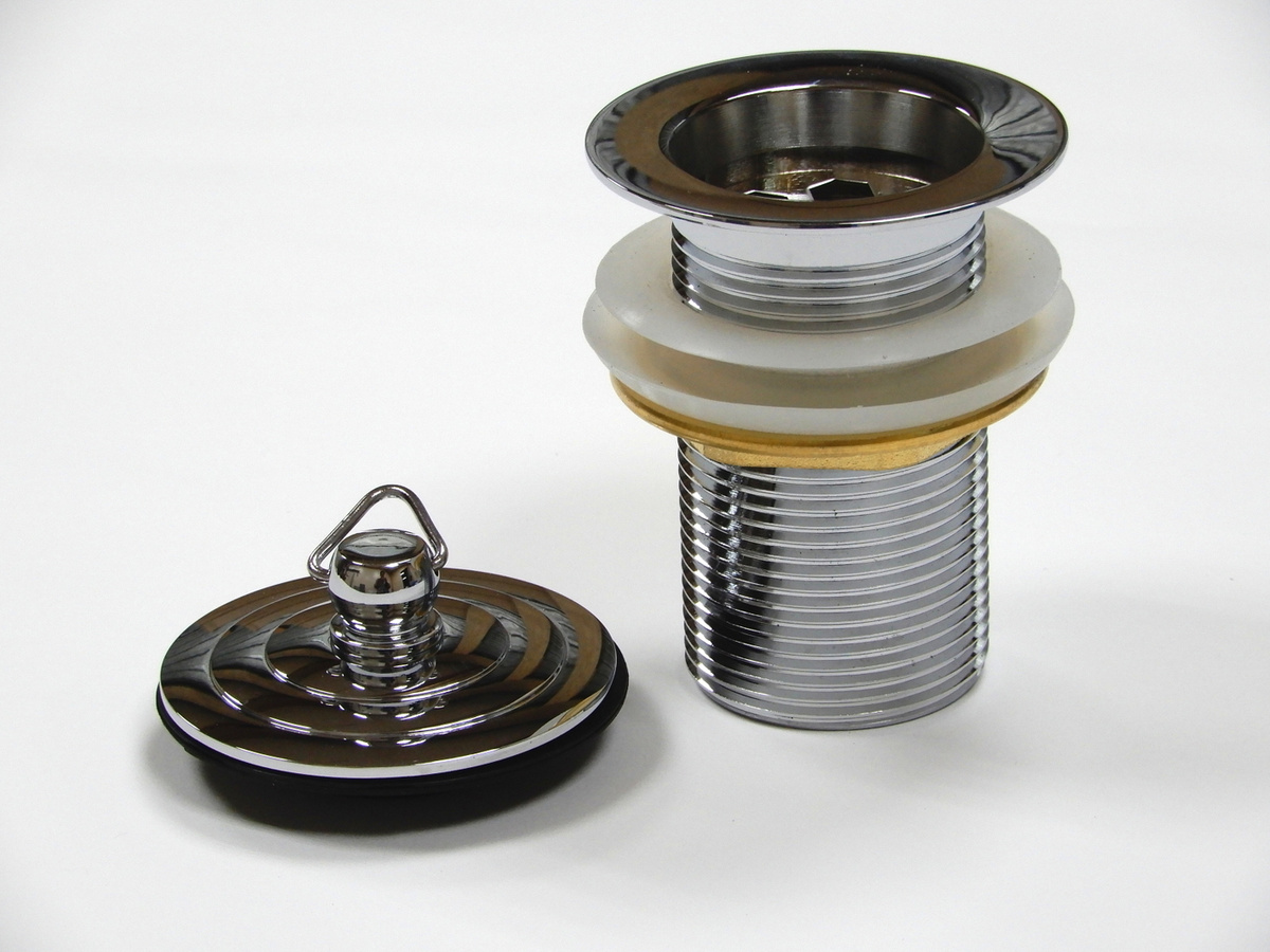 Выпуск для раковины с пробкой Коралл К0360 без перелива, хром — купить ...