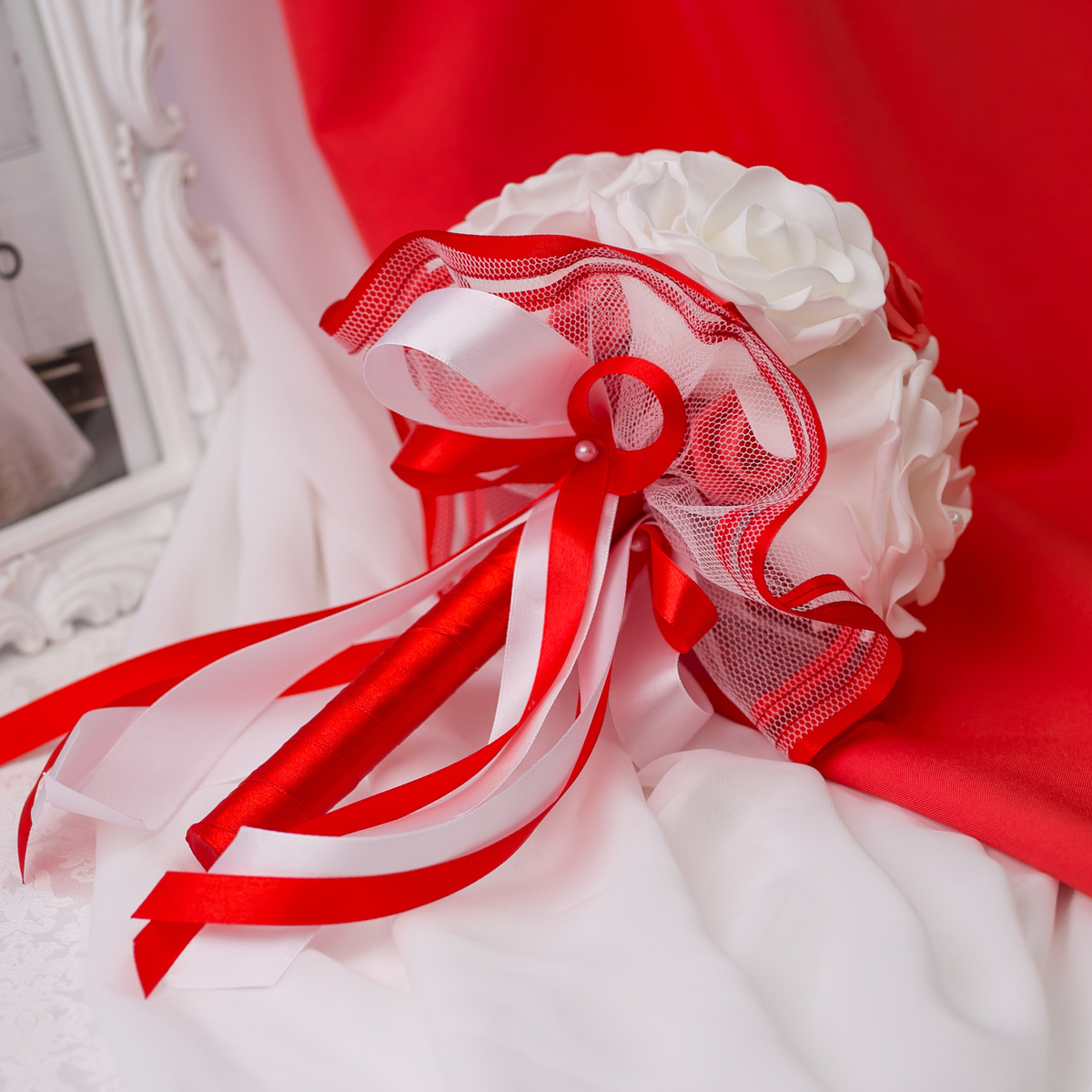 Букеты Невесты Фото Красно Белый