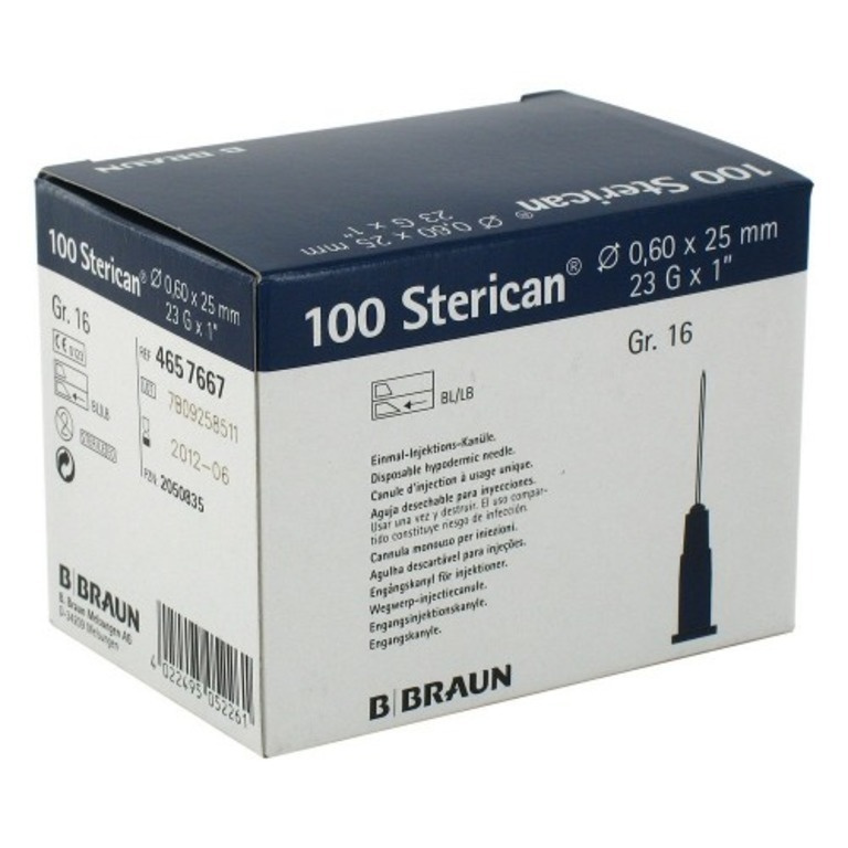 Игла инъекционная 23G (0,6 x 25 мм) B.Braun -100 штук — купить в ...