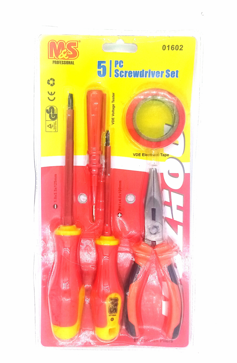 Набор диэлектрического инструмента из 5 предметов с изолентой - купить ...